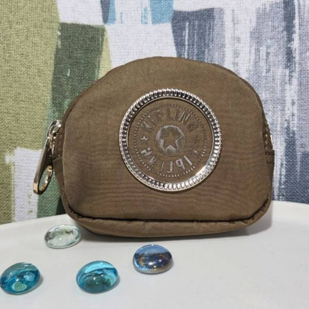 Kipling Small Coin Case Green With Gold Hardware Small Pouch